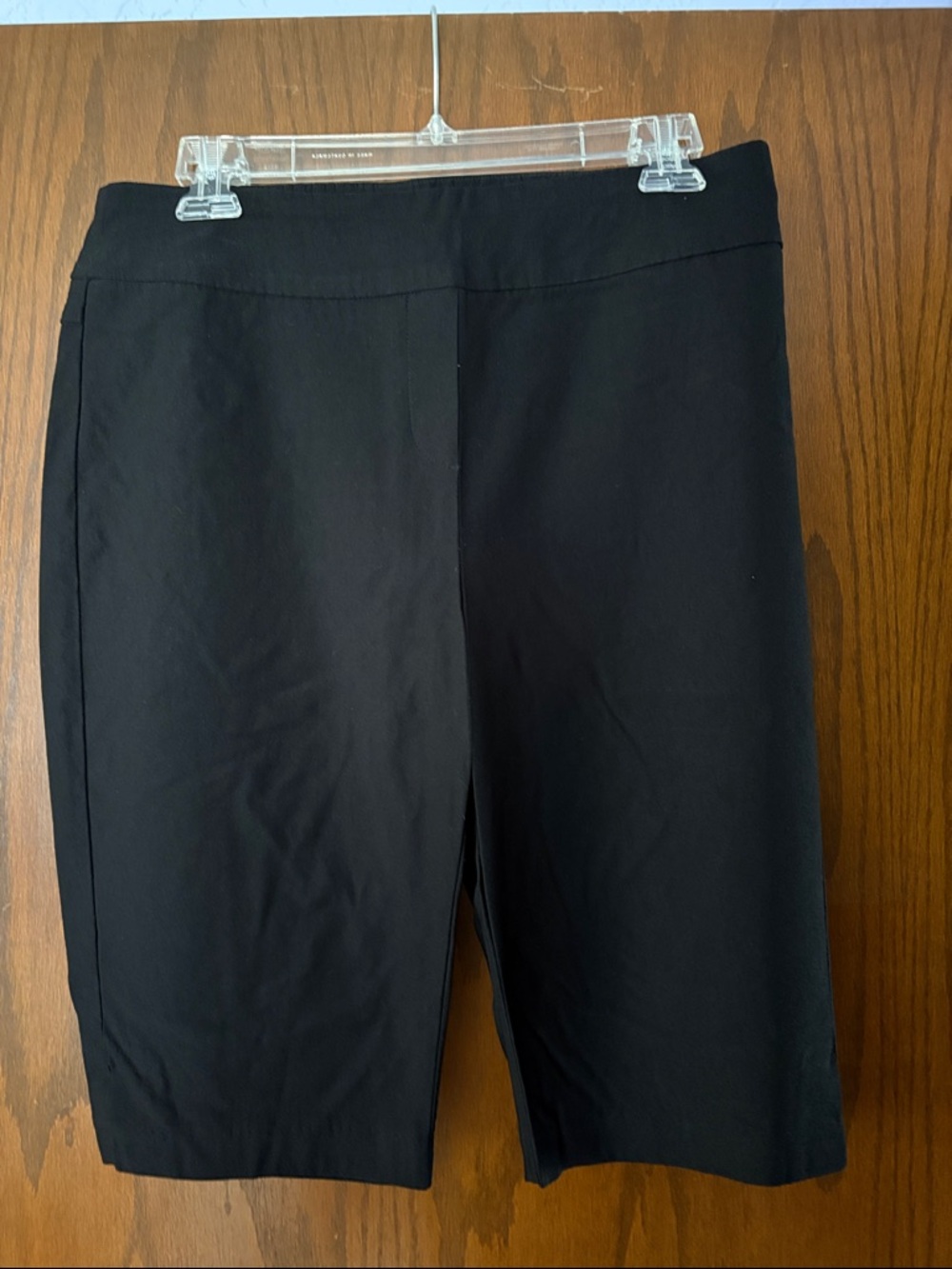 Black pull-on shorts